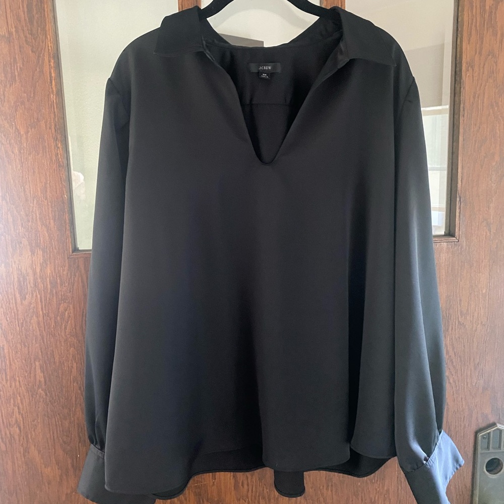 J. Crew Black Blouse